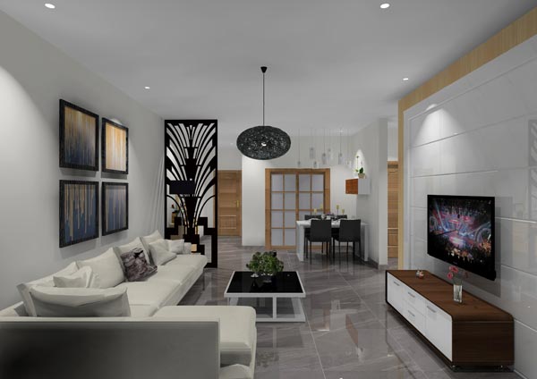 金艾陶家裝:佛山燈湖華府90㎡現(xiàn)代簡約裝修效果鑒賞