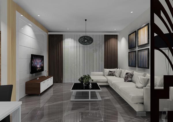 金艾陶家裝:佛山燈湖華府90㎡現(xiàn)代簡約裝修效果鑒賞