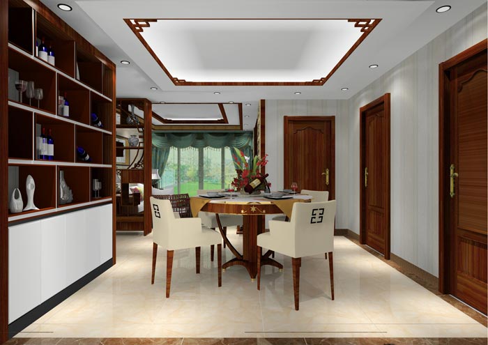 金艾陶家裝：井岡山和諧家園安置小區(qū)130㎡中式風格裝修鑒賞