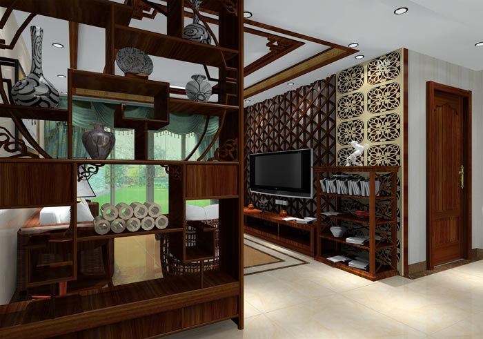 金艾陶家裝：井岡山和諧家園安置小區(qū)130㎡中式風格裝修鑒賞