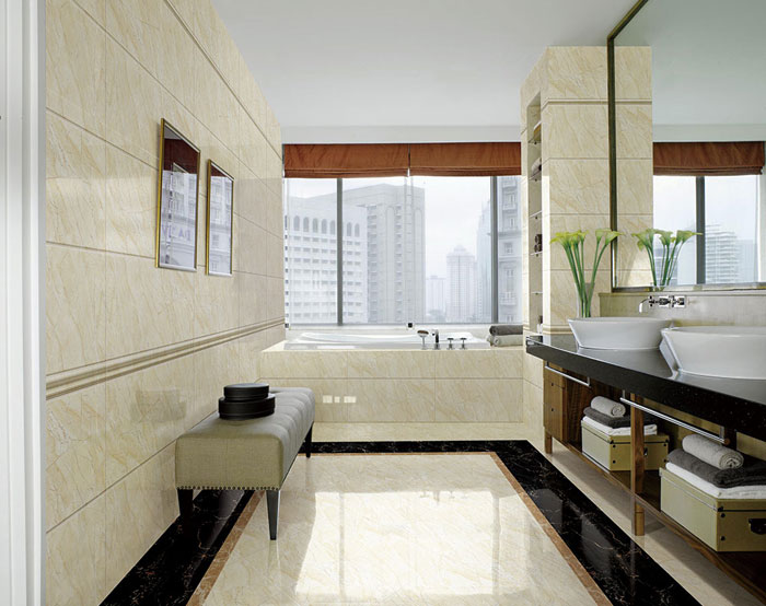 現(xiàn)代裝飾中，瓷磚已然不止是裝飾材料了，選好瓷磚不僅可以免除裝修后顧之憂，更能使家居空間設(shè)計(jì)感油然而生。衛(wèi)生間作為家居空間尤為重要的地方，如何選擇瓷磚是評(píng)判衛(wèi)生間好壞的主要表現(xiàn)。