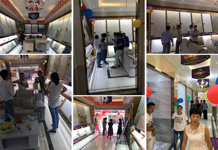 陶瓷一線品牌金艾陶瓷磚都昌店周年慶簽單不斷，捷報來襲