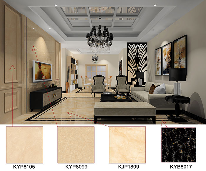 佛山萬(wàn)科·湖岸裝修案例客廳效果圖